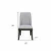 Homeroots 23 x 21 x 39 in. Light Gray Linen Oak Wood Upholstered Seat Side Chair 347364